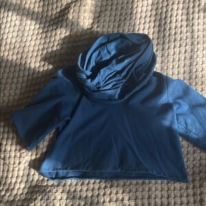 Cropped Cowl Neck Top